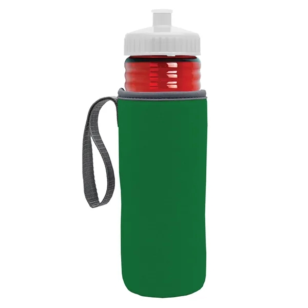 24 oz. Sports Bottle & Caddy - Push-Pull Lid... from ASI 40480 Koozie Group