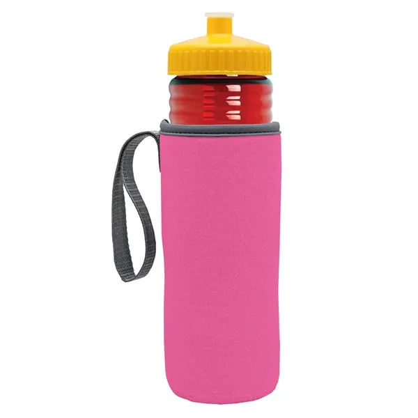 24 oz. Sports Bottle & Caddy - Push-Pull Lid... from ASI 40480 Koozie Group