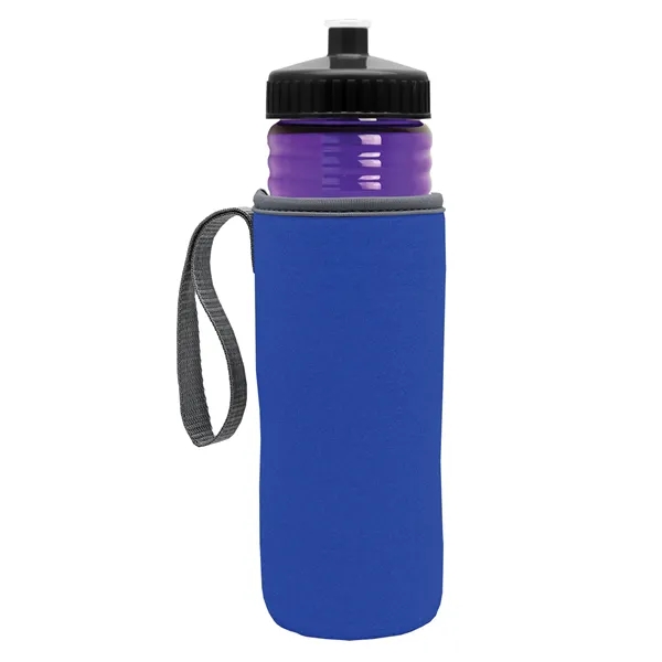 24 oz. Sports Bottle & Caddy - Push-Pull Lid... from ASI 40480 Koozie Group