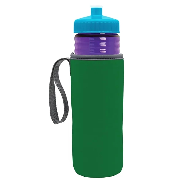 24 oz. Sports Bottle & Caddy - Push-Pull Lid... from ASI 40480 Koozie Group