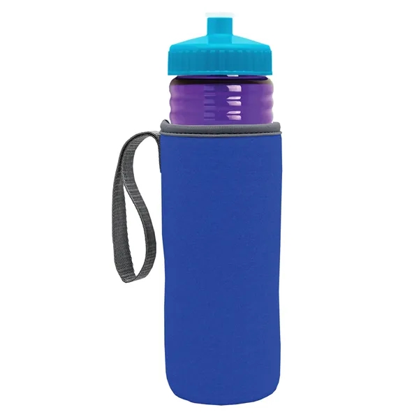 24 oz. Sports Bottle & Caddy - Push-Pull Lid... from ASI 40480 Koozie Group