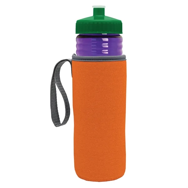 24 oz. Sports Bottle & Caddy - Push-Pull Lid... from ASI 40480 Koozie Group
