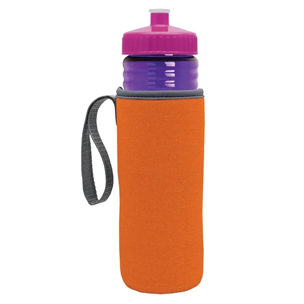 24 oz. Sports Bottle & Caddy - Push-Pull Lid... from ASI 40480 Koozie Group