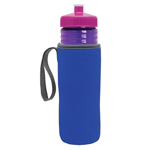 24 oz. Sports Bottle & Caddy - Push-Pull Lid... from ASI 40480 Koozie Group