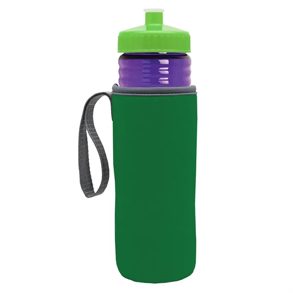 24 oz. Sports Bottle & Caddy - Push-Pull Lid... from ASI 40480 Koozie Group