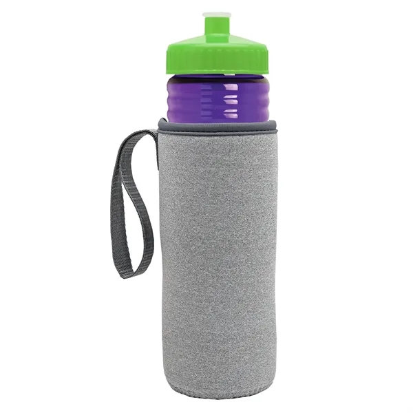 24 oz. Sports Bottle & Caddy - Push-Pull Lid... from ASI 40480 Koozie Group