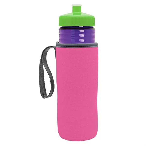 24 oz. Sports Bottle & Caddy - Push-Pull Lid... from ASI 40480 Koozie Group
