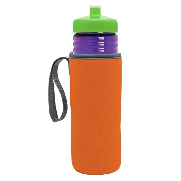 24 oz. Sports Bottle & Caddy - Push-Pull Lid... from ASI 40480 Koozie Group