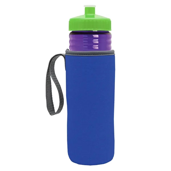 24 oz. Sports Bottle & Caddy - Push-Pull Lid... from ASI 40480 Koozie Group