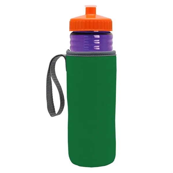 24 oz. Sports Bottle & Caddy - Push-Pull Lid... from ASI 40480 Koozie Group