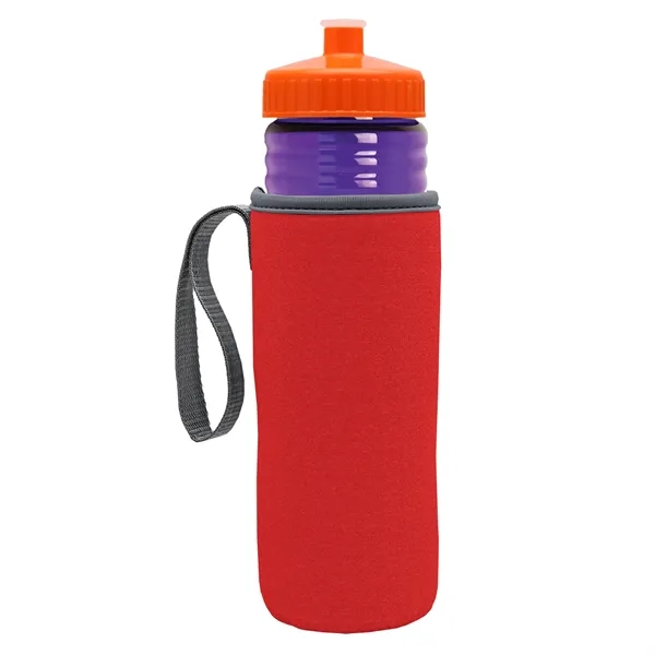 24 oz. Sports Bottle & Caddy - Push-Pull Lid... from ASI 40480 Koozie Group