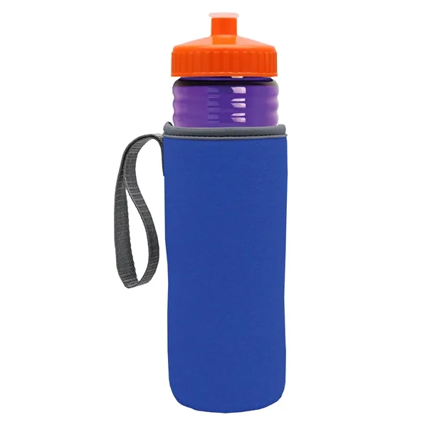 24 oz. Sports Bottle & Caddy - Push-Pull Lid... from ASI 40480 Koozie Group
