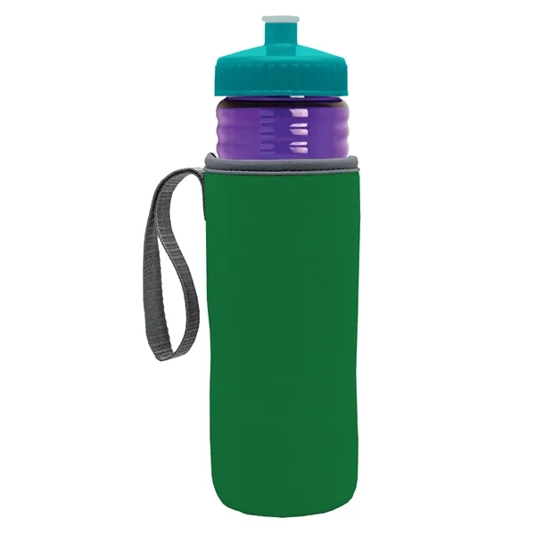 24 oz. Sports Bottle & Caddy - Push-Pull Lid... from ASI 40480 Koozie Group