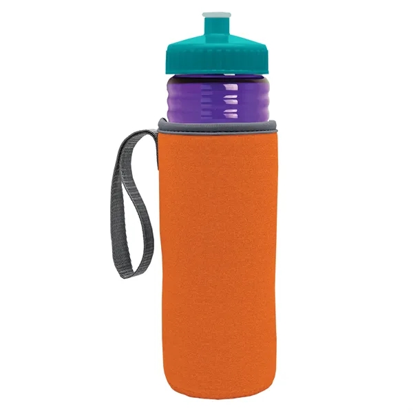 24 oz. Sports Bottle & Caddy - Push-Pull Lid... from ASI 40480 Koozie Group