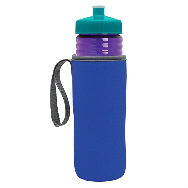 24 oz. Sports Bottle & Caddy - Push-Pull Lid... from ASI 40480 Koozie Group