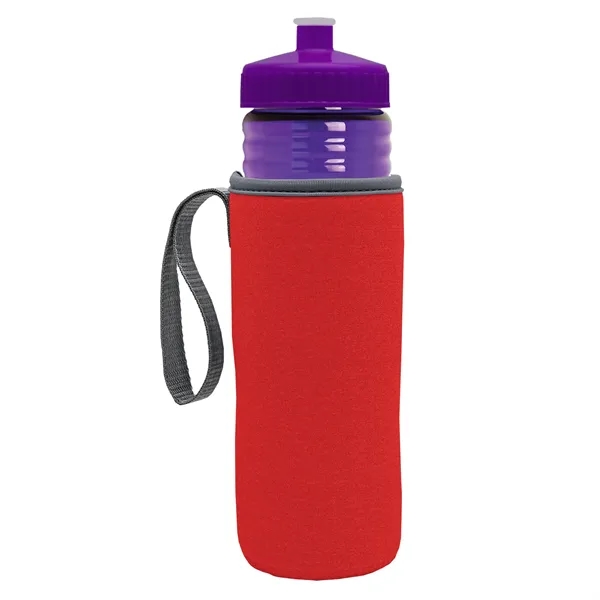 24 oz. Sports Bottle & Caddy - Push-Pull Lid... from ASI 40480 Koozie Group