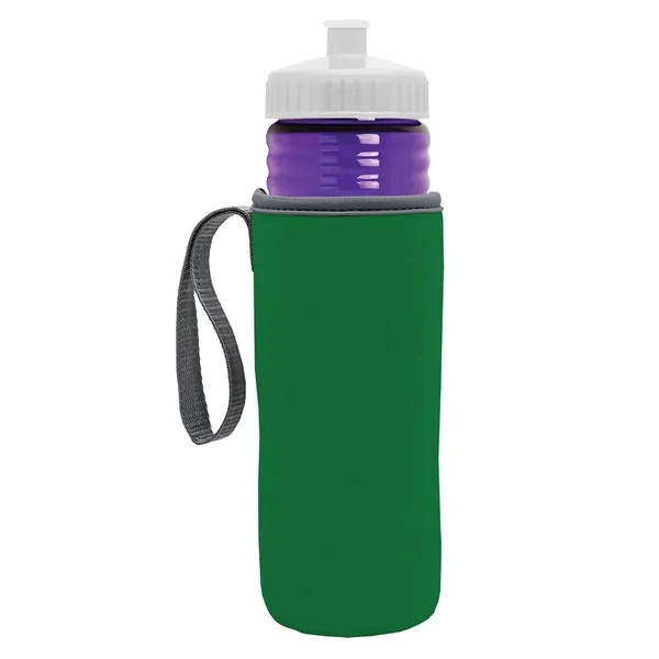 24 oz. Sports Bottle & Caddy - Push-Pull Lid... from ASI 40480 Koozie Group