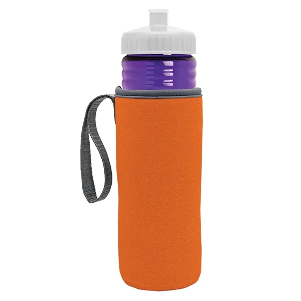 24 oz. Sports Bottle & Caddy - Push-Pull Lid... from ASI 40480 Koozie Group