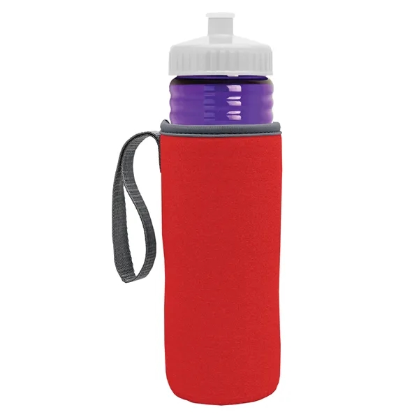 24 oz. Sports Bottle & Caddy - Push-Pull Lid... from ASI 40480 Koozie Group