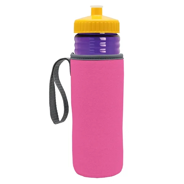 24 oz. Sports Bottle & Caddy - Push-Pull Lid... from ASI 40480 Koozie Group