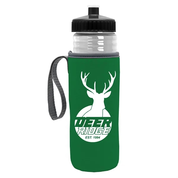 24 oz. Sports Bottle & Caddy - Push-Pull Lid... from ASI 40480 Koozie Group