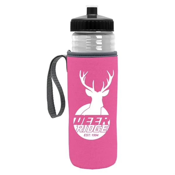 24 oz. Sports Bottle & Caddy - Push-Pull Lid... from ASI 40480 Koozie Group