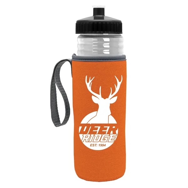 24 oz. Sports Bottle & Caddy - Push-Pull Lid... from ASI 40480 Koozie Group