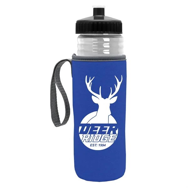 24 oz. Sports Bottle & Caddy - Push-Pull Lid... from ASI 40480 Koozie Group