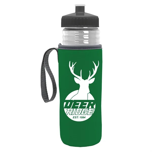 24 oz. Sports Bottle & Caddy - Push-Pull Lid... from ASI 40480 Koozie Group