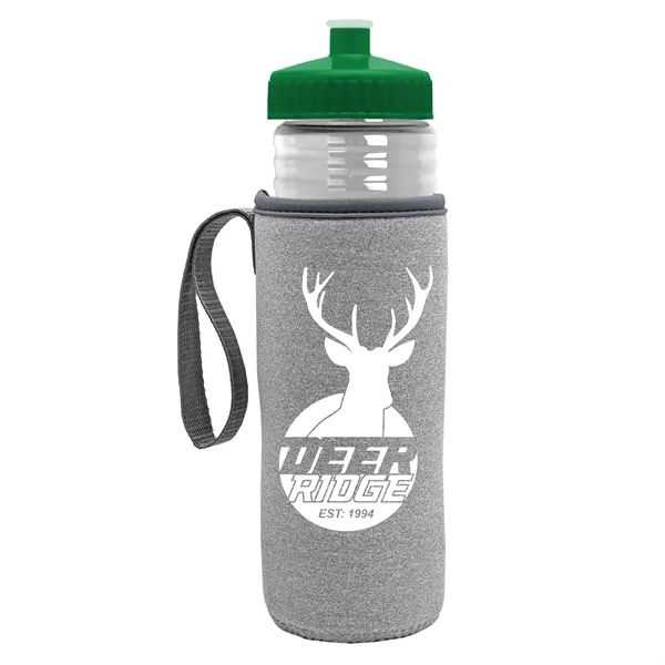 24 oz. Sports Bottle & Caddy - Push-Pull Lid... from ASI 40480 Koozie Group