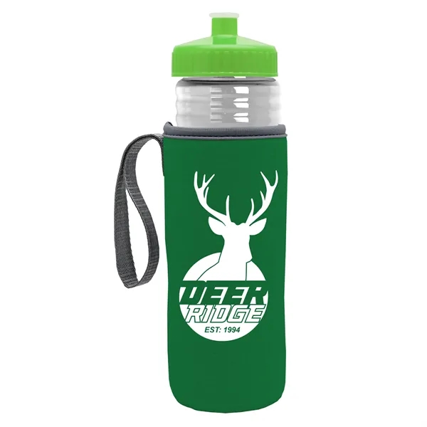 24 oz. Sports Bottle & Caddy - Push-Pull Lid... from ASI 40480 Koozie Group