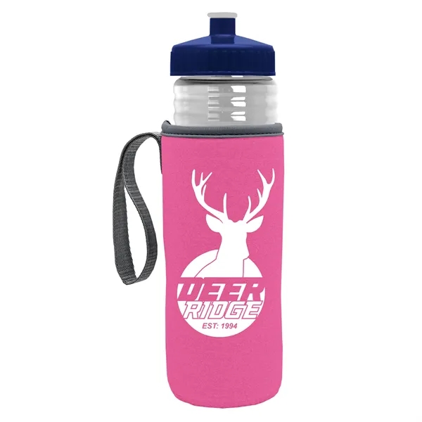 24 oz. Sports Bottle & Caddy - Push-Pull Lid... from ASI 40480 Koozie Group