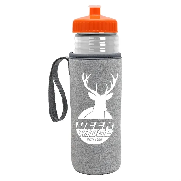 24 oz. Sports Bottle & Caddy - Push-Pull Lid... from ASI 40480 Koozie Group