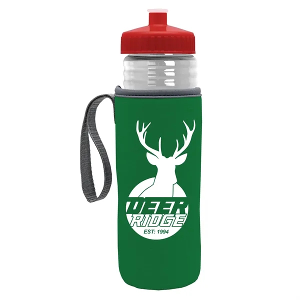 24 oz. Sports Bottle & Caddy - Push-Pull Lid... from ASI 40480 Koozie Group