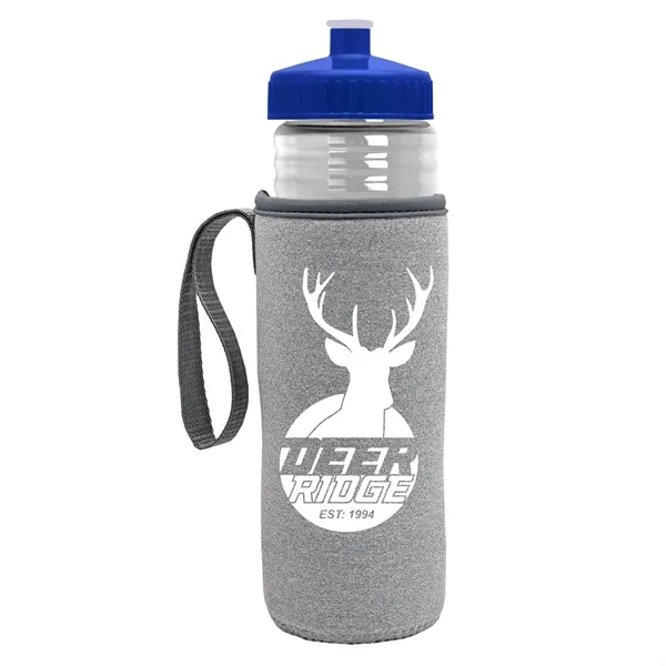 24 oz. Sports Bottle & Caddy - Push-Pull Lid... from ASI 40480 Koozie Group