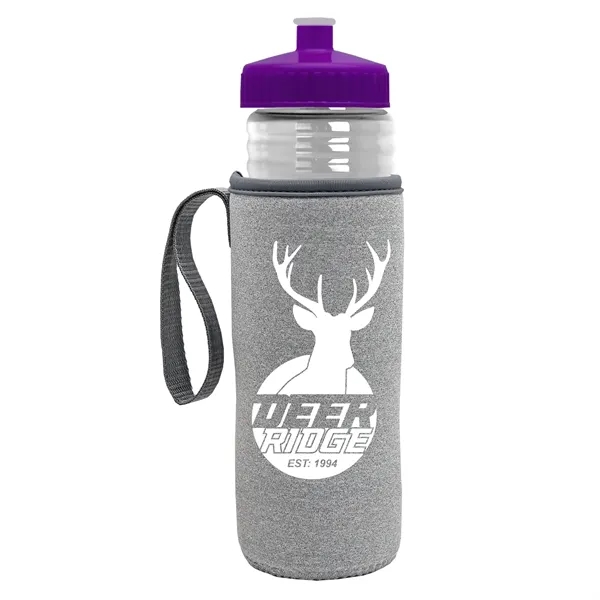 24 oz. Sports Bottle & Caddy - Push-Pull Lid... from ASI 40480 Koozie Group