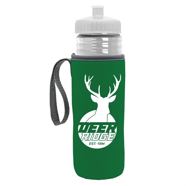 24 oz. Sports Bottle & Caddy - Push-Pull Lid... from ASI 40480 Koozie Group