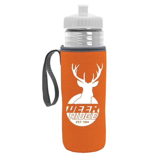 24 oz. Sports Bottle & Caddy - Push-Pull Lid... from ASI 40480 Koozie Group