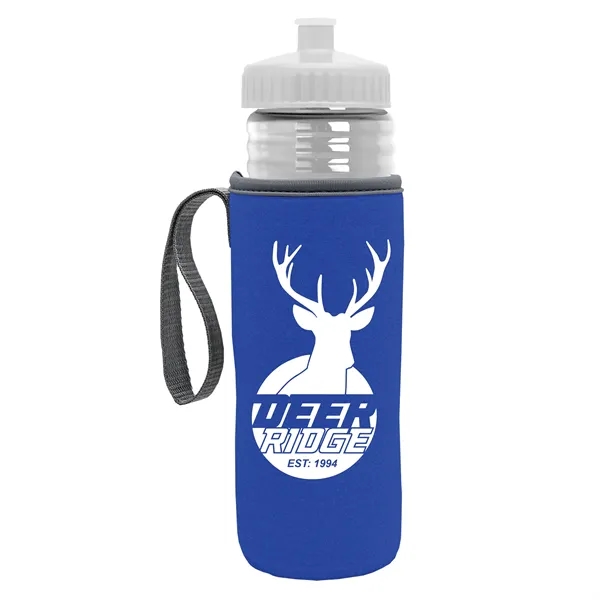 24 oz. Sports Bottle & Caddy - Push-Pull Lid... from ASI 40480 Koozie Group