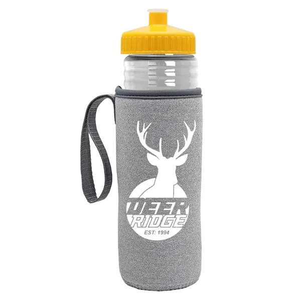 24 oz. Sports Bottle & Caddy - Push-Pull Lid... from ASI 40480 Koozie Group