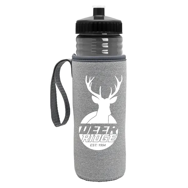 24 oz. Sports Bottle & Caddy - Push-Pull Lid... from ASI 40480 Koozie Group