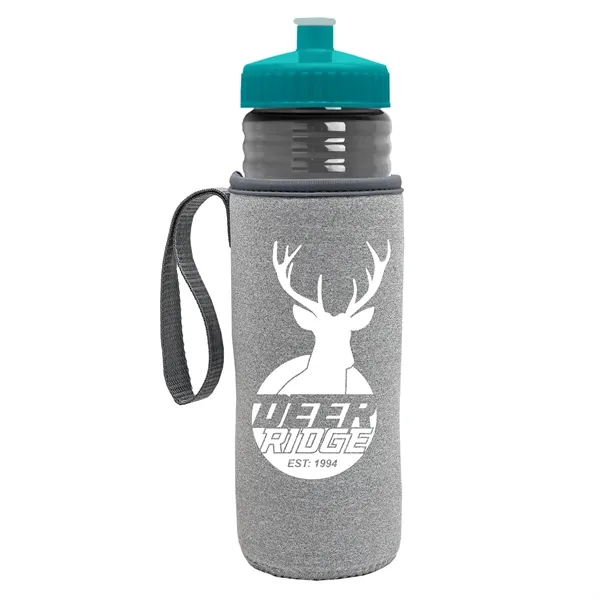 24 oz. Sports Bottle & Caddy - Push-Pull Lid... from ASI 40480 Koozie Group