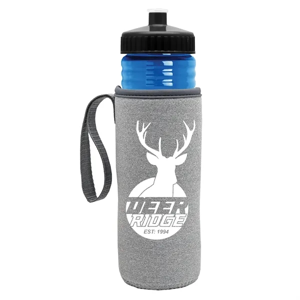 24 oz. Sports Bottle & Caddy - Push-Pull Lid... from ASI 40480 Koozie Group