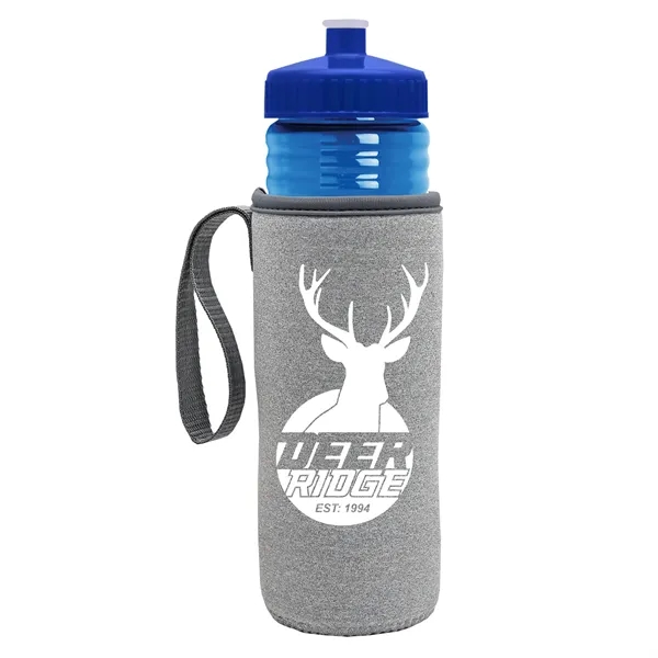 24 oz. Sports Bottle & Caddy - Push-Pull Lid... from ASI 40480 Koozie Group