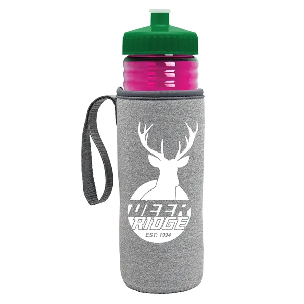 24 oz. Sports Bottle & Caddy - Push-Pull Lid... from ASI 40480 Koozie Group