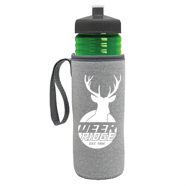 24 oz. Sports Bottle & Caddy - Push-Pull Lid... from ASI 40480 Koozie Group
