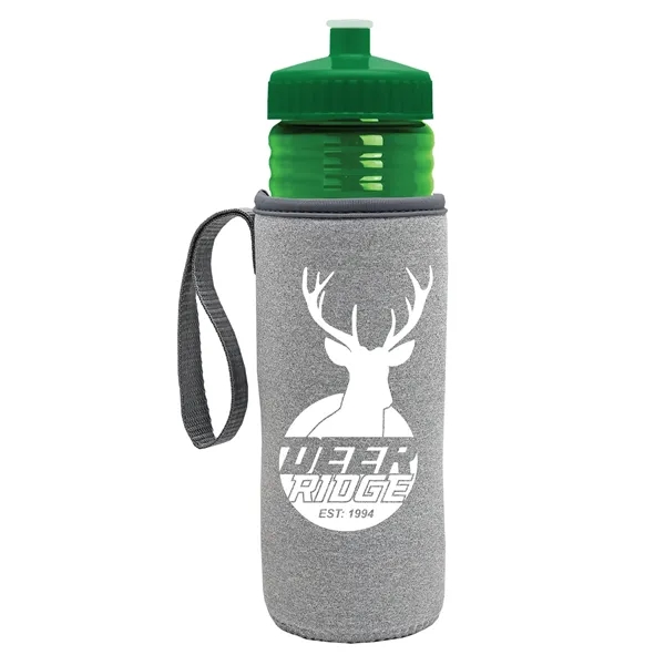 24 oz. Sports Bottle & Caddy - Push-Pull Lid... from ASI 40480 Koozie Group