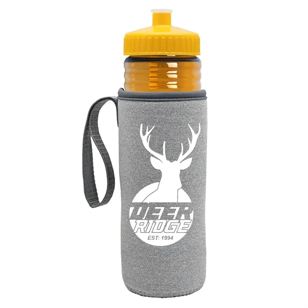 24 oz. Sports Bottle & Caddy - Push-Pull Lid... from ASI 40480 Koozie Group