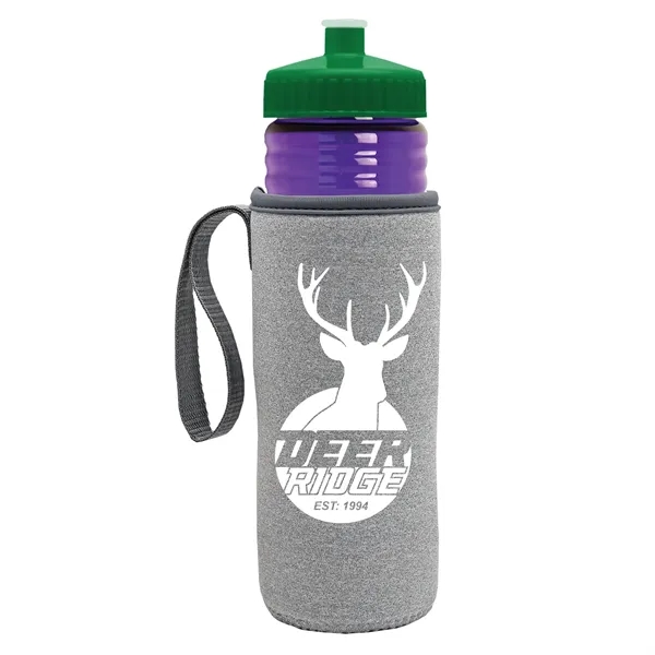 24 oz. Sports Bottle & Caddy - Push-Pull Lid... from ASI 40480 Koozie Group