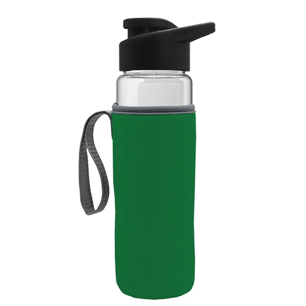 24 oz. Transparent Sports bottle with drink-thru lid  & Caddy... from ASI 40480 Koozie Group